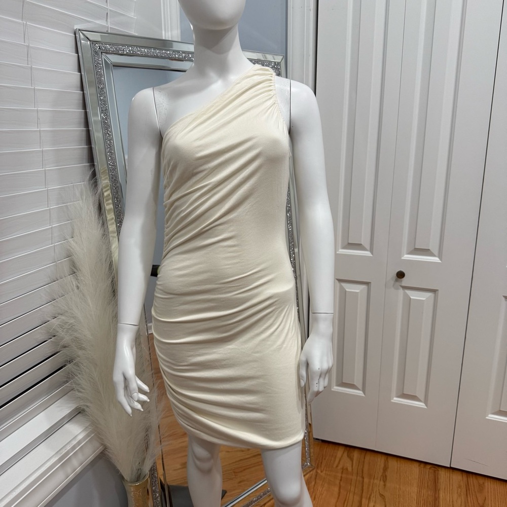 Target Cream One-Shoulder Dress